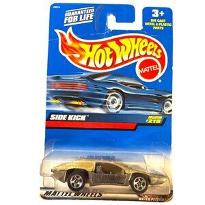 Die Cast Hot Wheels Side Kick Car Collector #219 Gold Black 1999 Mattel Wheels